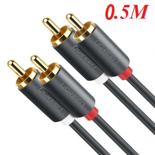 Ugreen 50285 0.5M màu Đen Cáp âm thanh Bông sen 2 ra 2 dương AV104
