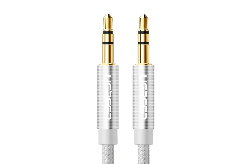 Ugreen 50366 1M 2 đầu 3.5mm dương màu BẠC Cáp âm thanh AV112