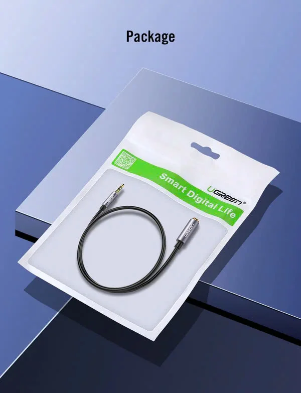 Ugreen 50439 3M 3.5mm Đầu mạ vàng có hỗ trợ MIC Màu Đen cáp nối dài AV118 — ảnh 18