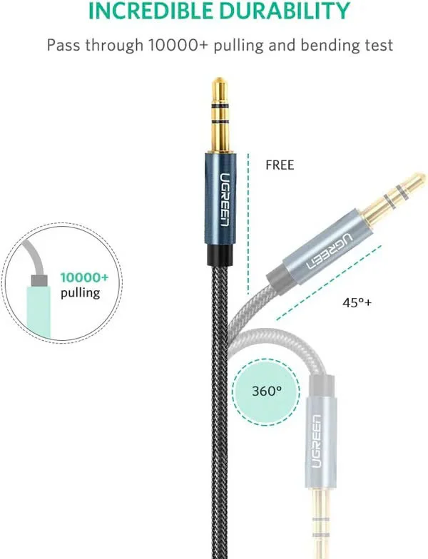 Ugreen 50439 3M 3.5mm Đầu mạ vàng có hỗ trợ MIC Màu Đen cáp nối dài AV118 — ảnh 5