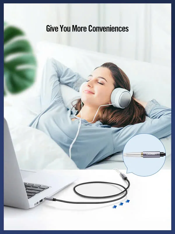 Ugreen 50439 3M 3.5mm Đầu mạ vàng có hỗ trợ MIC Màu Đen cáp nối dài AV118 — ảnh 9
