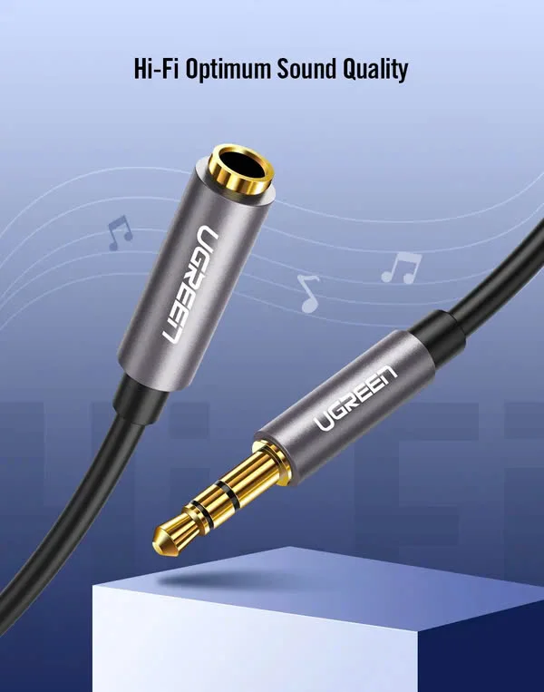 Ugreen 50440 5M 3.5mm Đầu mạ vàng có hỗ trợ MIC Màu Đen cáp nối dài AV118 — ảnh 12
