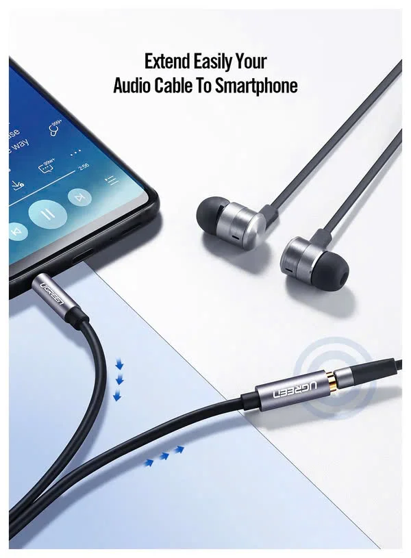 Ugreen 50440 5M 3.5mm Đầu mạ vàng có hỗ trợ MIC Màu Đen cáp nối dài AV118 — ảnh 6