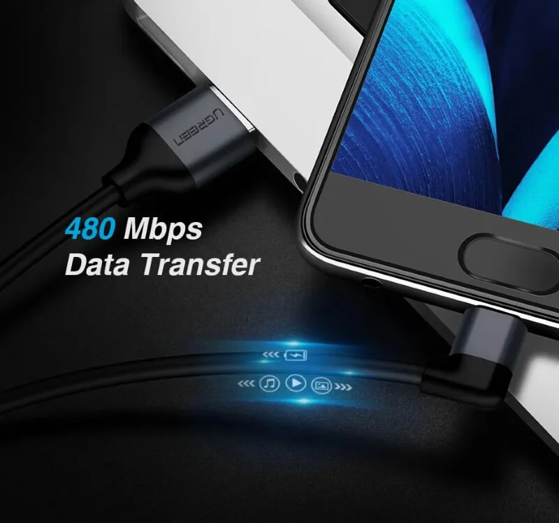 Ugreen 50521 1M Dây USB sang USB-C vuông góc US274 — ảnh 8