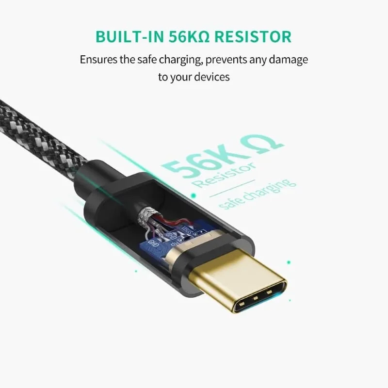 Ugreen 50542 2M màu đen cáp USB Type C 3.0 sạc nhanh và truyền dữ liệu US187