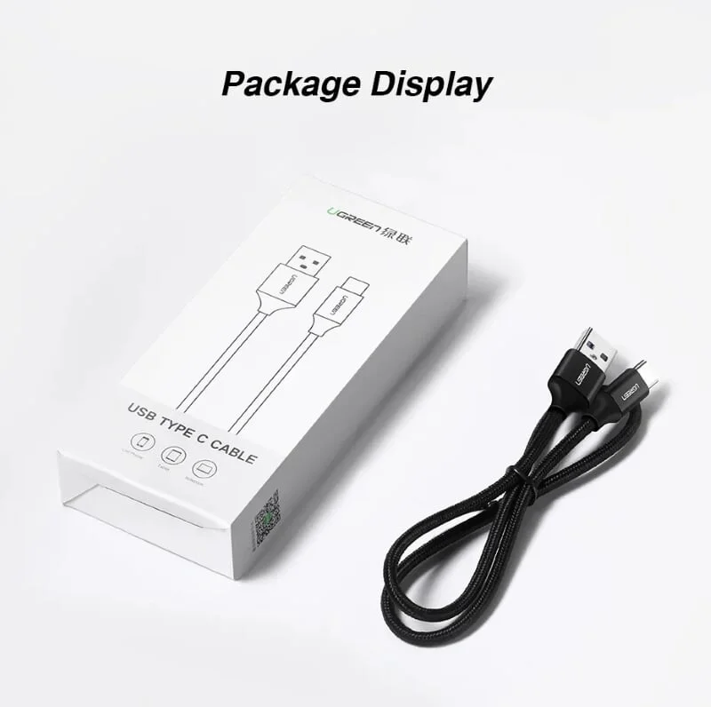 Ugreen 50566 0.5M 5A Cáp dữ liệu USB Type-C sang USB 2.0 màu đen US279 — ảnh 9