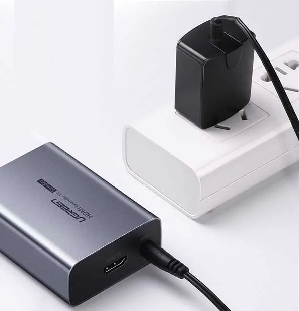 Ugreen 50739US 50M 1080p Bộ kéo dài HDMI qua cáp mạng RJ45 Cat5e/Cat6 có điều khiển Irl chuẩn cắm US 50739eu 27612 Cm196