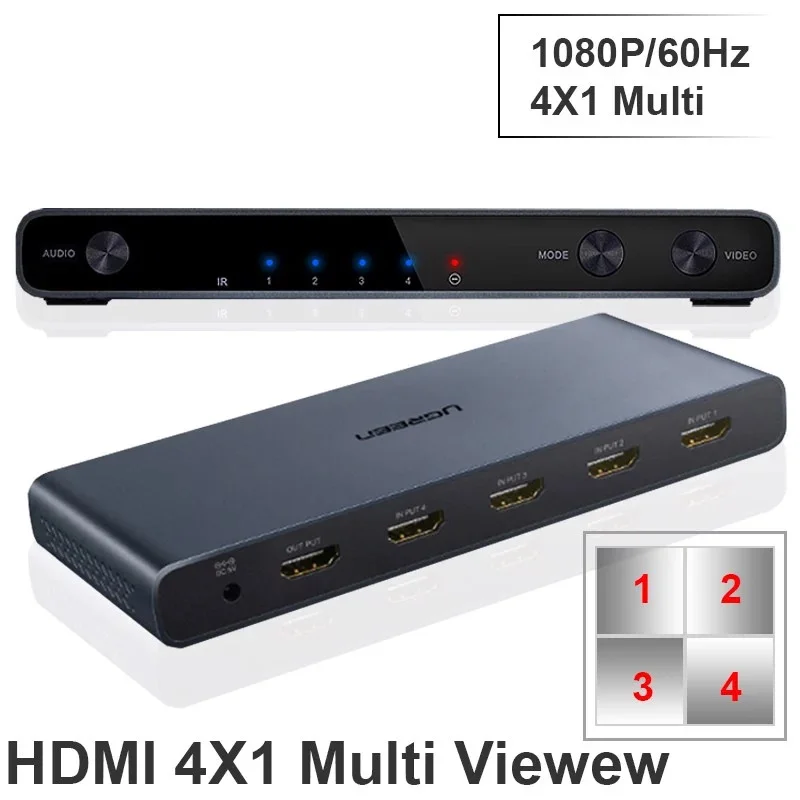 Ugreen 50745 Bộ gộp HDMI 4 vào 1 hỗ trợ phân giải FULL HD CM201 — ảnh 3