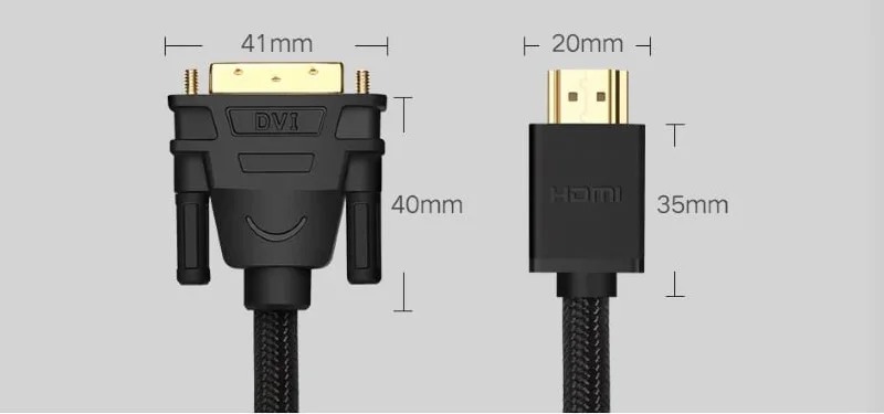 Ugreen 50349 3M màu Đen Cáp chuyển đổi HDMI sang DVI 24 + 1 thuần đồng HD133