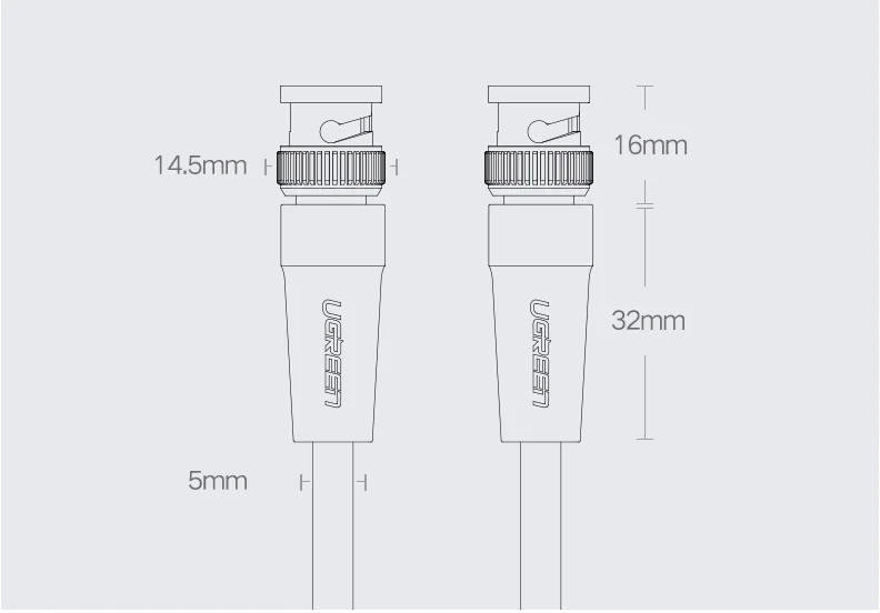 Ugreen 50927 5M màu Đen Cáp 2 đầu SDI cho máy quay + Camera cao cấp SP103 — ảnh 3