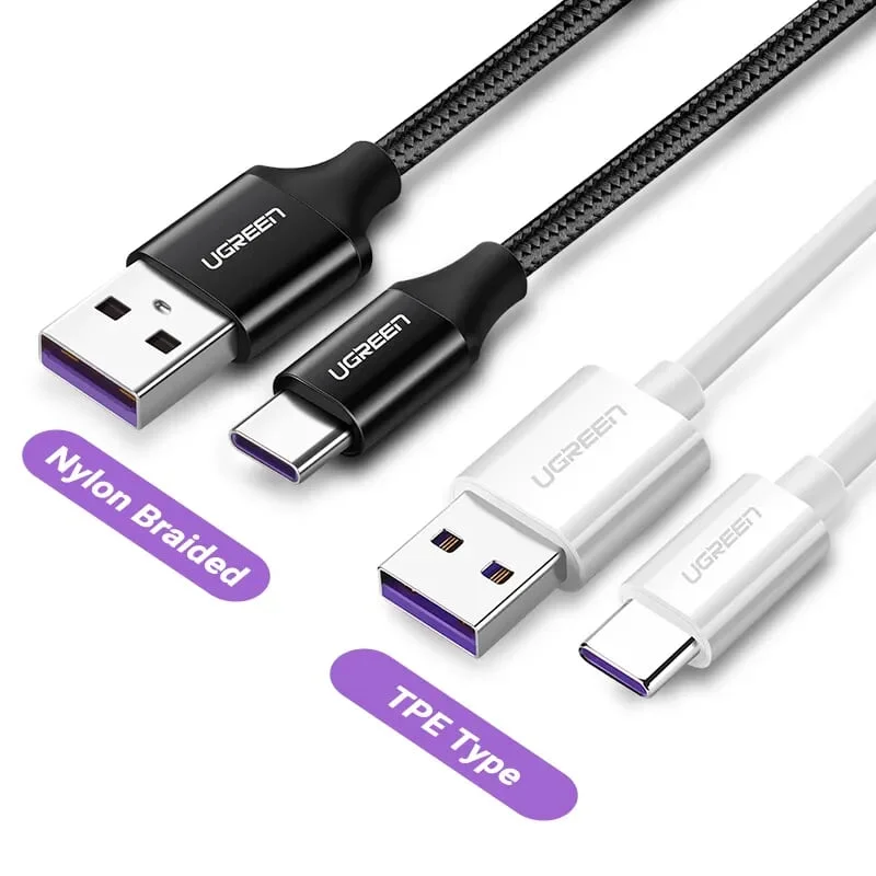 Ugreen 50995 2M 5A Cáp dữ liệu USB Type-C sang USB 2.0 màu đen US279 — ảnh 8