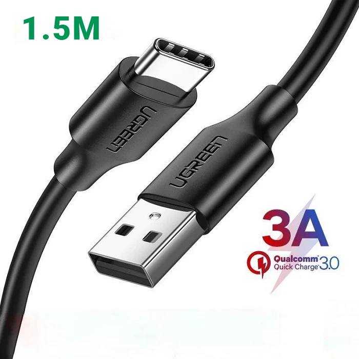 Ugreen 60117 1.5M màu đen Dây USB 2.0 sang USB Type-C US288