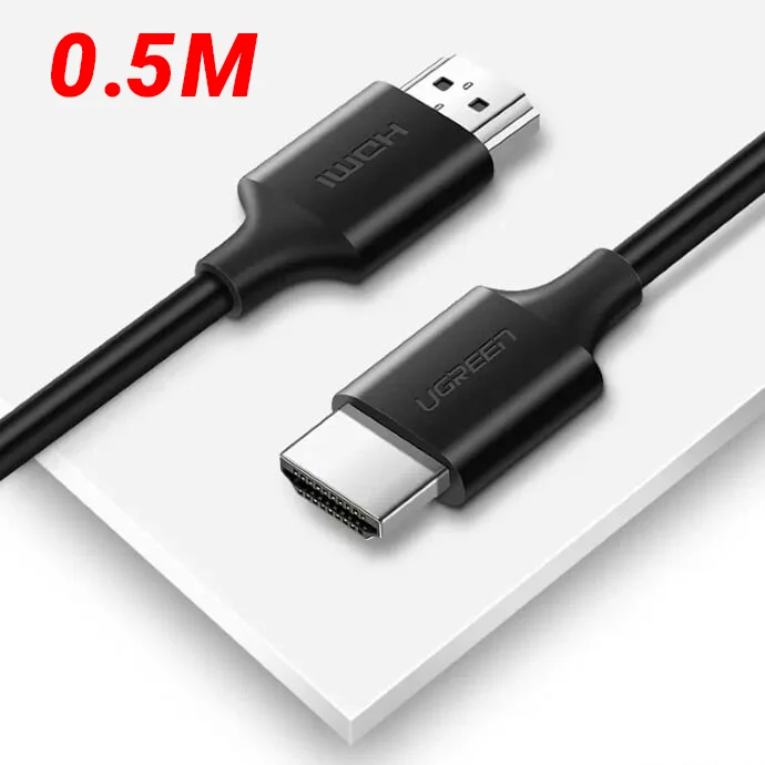 Ugreen 60173 0.5M màu đen Cáp tín hiệu HDMI 2.0 hỗ trợ 4K2K Đồng 100% HD134