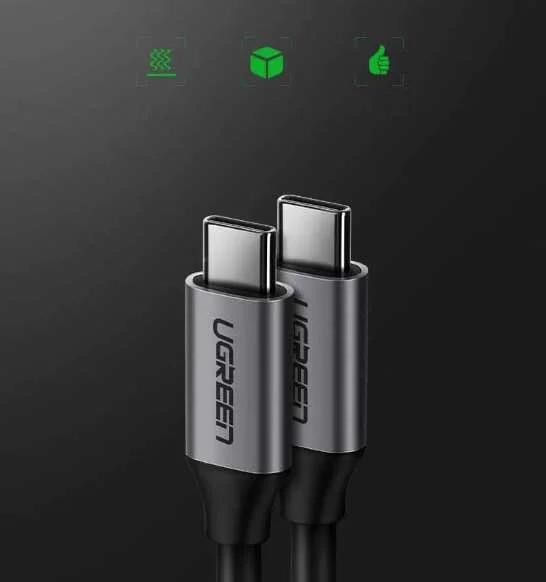 Ugreen 50751 1.5M 4k60hz 3.1 gen1 60w màu xám Dây USB Type-C US161