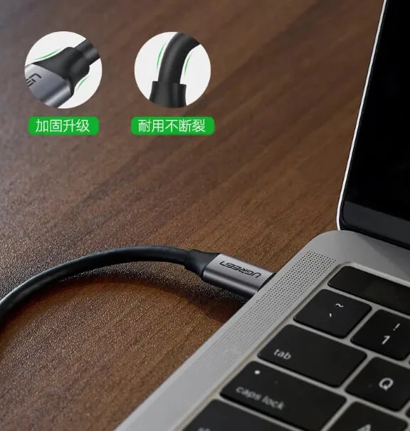 Ugreen 60183 1M 4k60hz 3.1 gen1 60w màu xám Dây USB Type-C US161 — ảnh 5