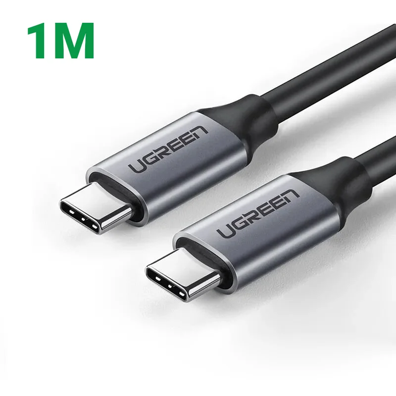 Ugreen 60183 1M 4k60hz 3.1 gen1 60w màu xám Dây USB Type-C US161