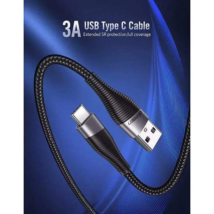 Ugreen 60205 1M Màu Xám Dây USB Type C truyền dữ liệu và sạc ED022
