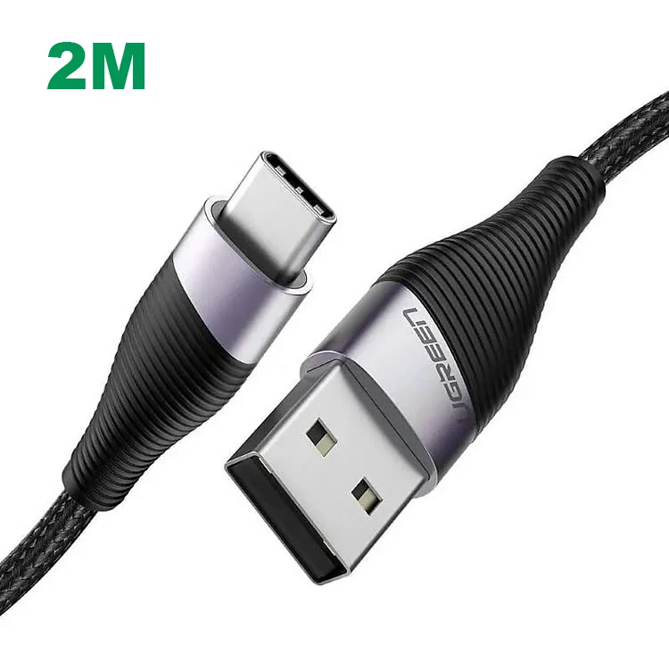 Ugreen 60206 2M Màu Xám Dây USB Type C truyền dữ liệu và sạc ED022