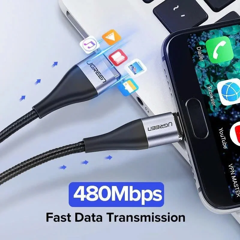 Ugreen 60207 1M cáp USB từ tính cần mua thêm đầu hít 60209 hay 60210 để dùng chung ED023 — ảnh 8