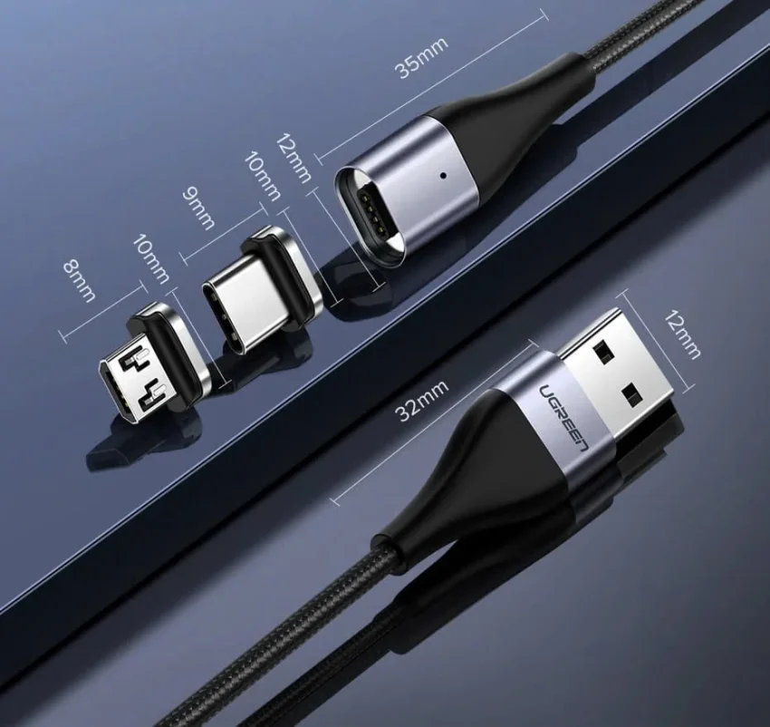 Ugreen 60209 Đầu Micro USB hít nam châm dùng chung cho dây USB từ tính ED023 — ảnh 4