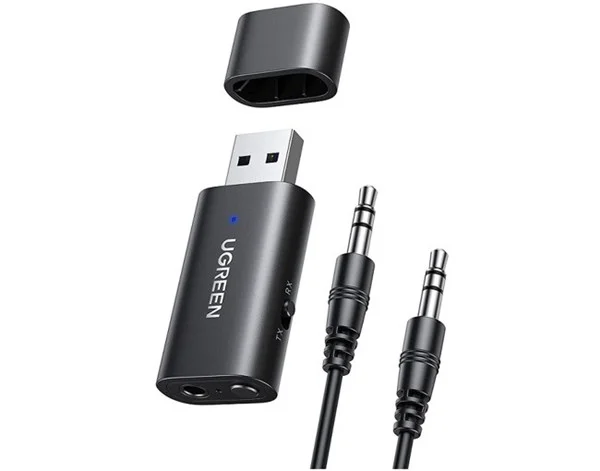 Ugreen 60300 with Audio Cable USB 2.0 to 3.5mm Bluetooth Transmitter Receiver Adapter CM523
