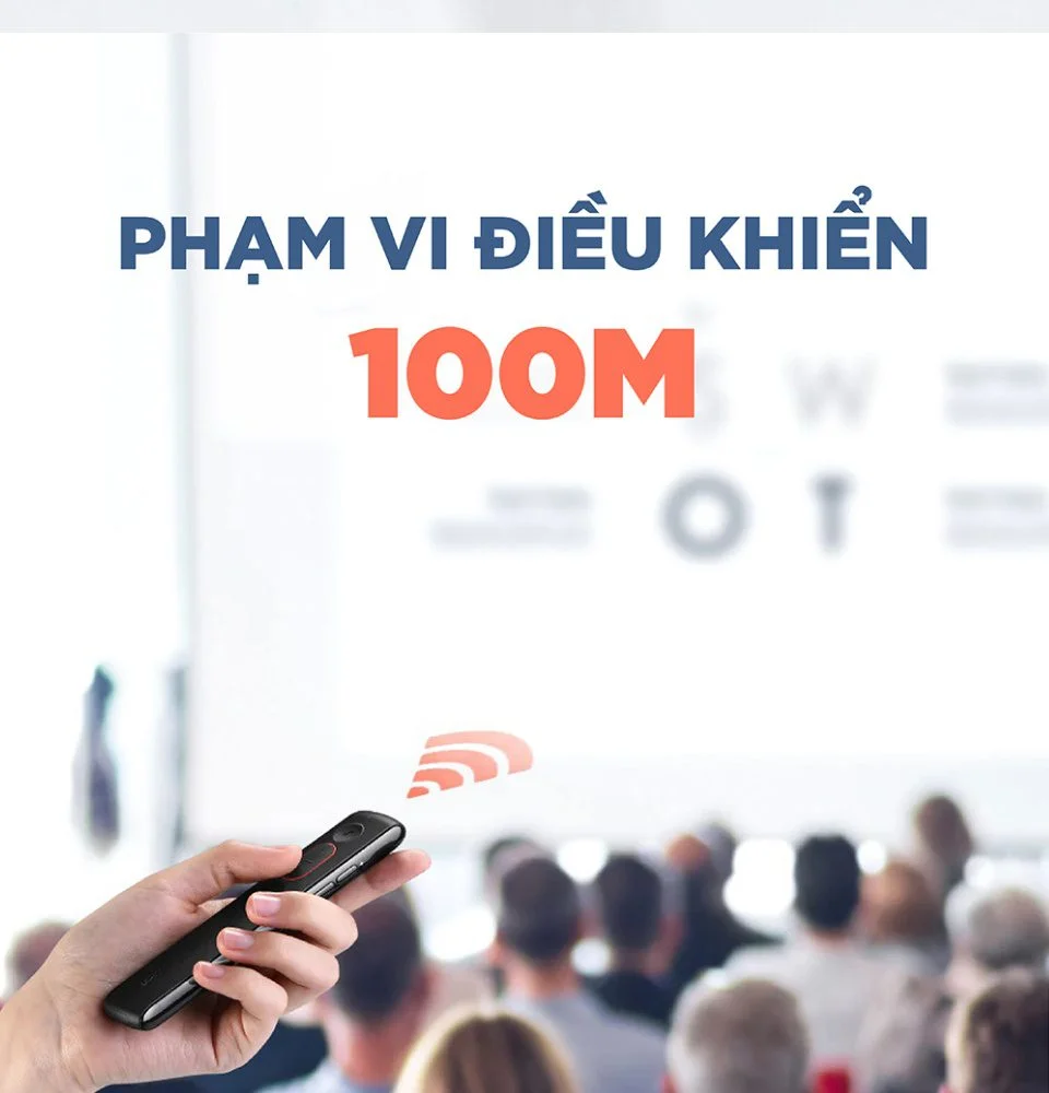 Ugreen 60327 100M Màu Đen Bút Trình Chiếu Laser LP180 ( SP chưa có pin đi kèm )
