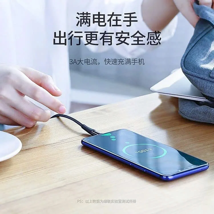 Ugreen 60569 1m QC4.0 3A cáp USB A ra Type C đầu nhôm chống gãy US301 — ảnh 5