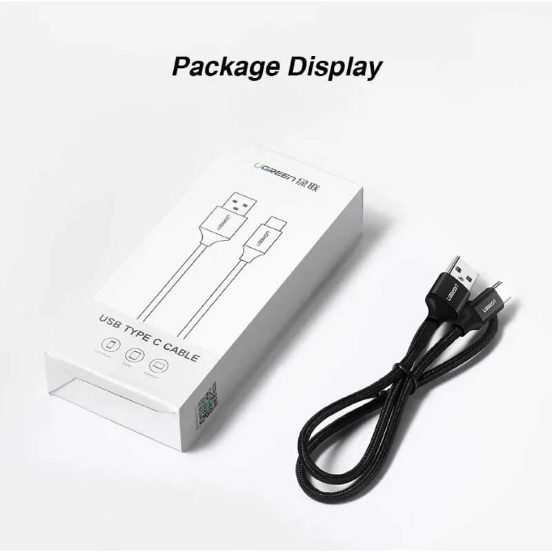 Ugreen 50995 2M 5A Cáp dữ liệu USB Type-C sang USB 2.0 màu đen US279