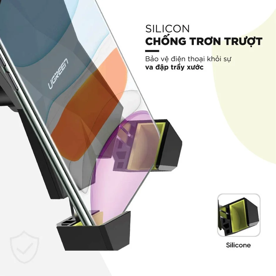 Ugreen 60989 Màu Đen Giá đỡ điện thoại UGREEN cho xe đạp xoay 360 độ LP181
