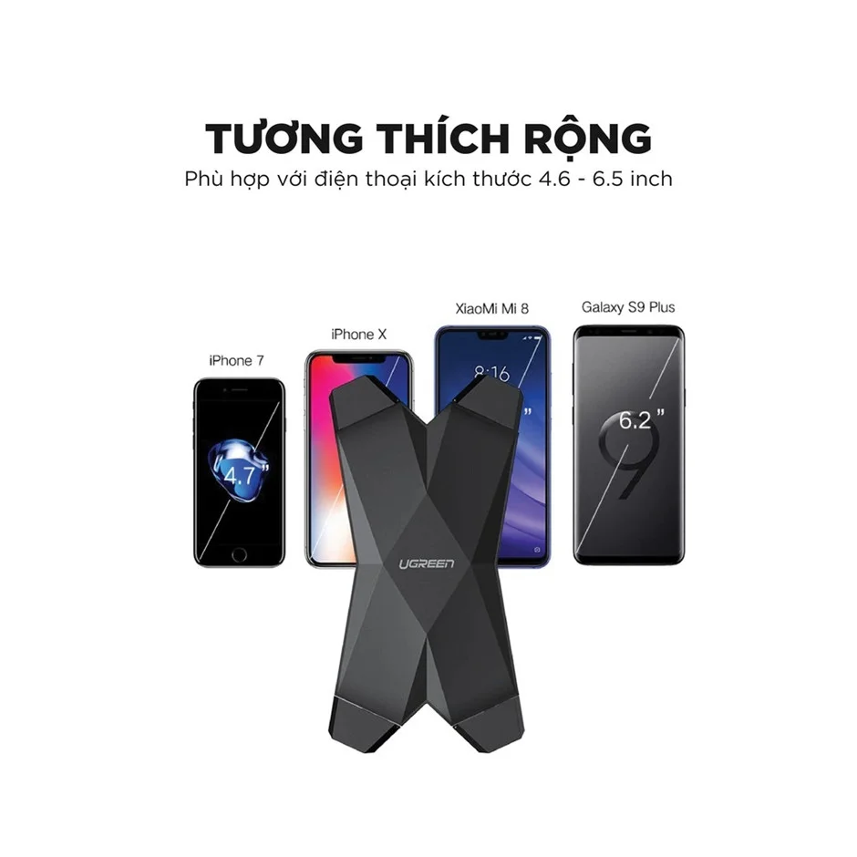 Ugreen 60989 Màu Đen Giá đỡ điện thoại UGREEN cho xe đạp xoay 360 độ LP181