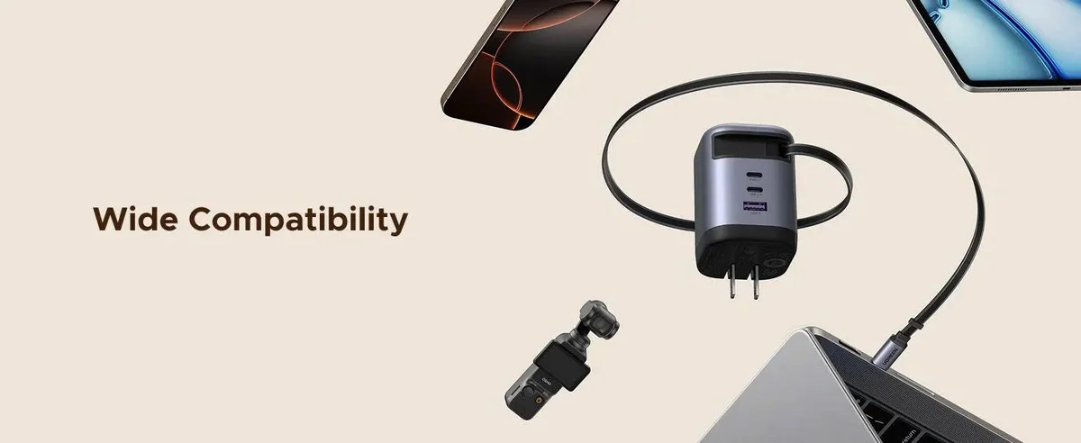 Ugreen 65827 X616 Củ sạc 100W tích hợp cáp
