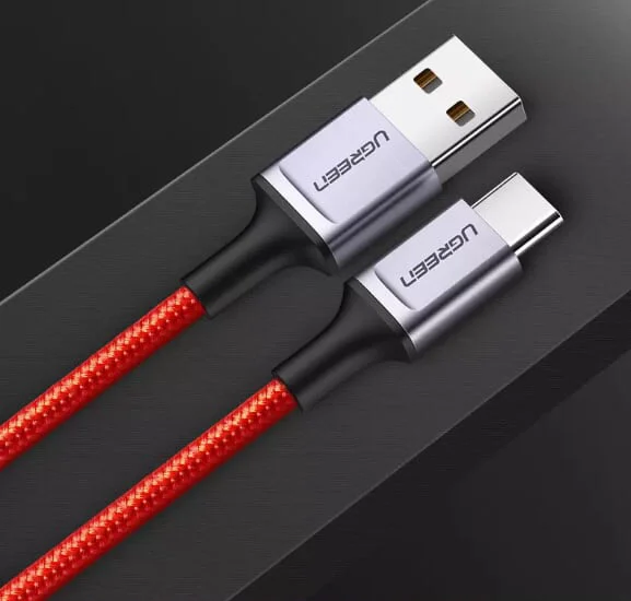 Ugreen 70294 0.5M màu đỏ cáp USB A ra type C sạc nhanh US292 — ảnh 6