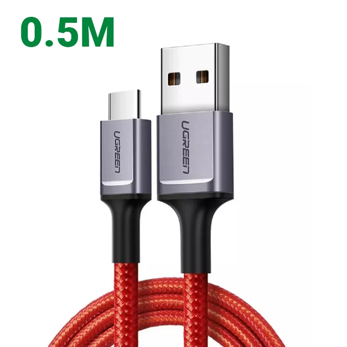 Ugreen 70294 0.5M màu đỏ cáp USB A ra type C sạc nhanh US292