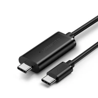 Ugreen 70421 2m 480Mbps 2.0 cáp truyền dữ liệu giữa 2 máy tính Type C sang Type C màu đen Us319