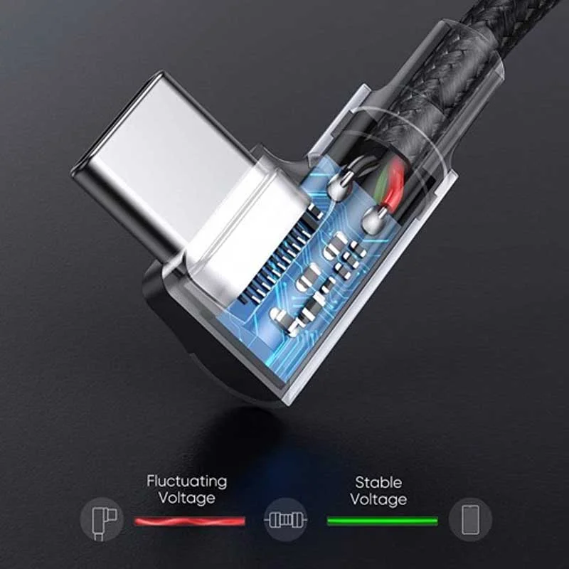 Ugreen 70531 2M 3A 2 đầu bẻ góc phải 90 độ cáp USB type C ra C đầu nhôm chống nhiễu US323 — ảnh 7