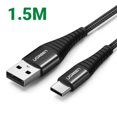 Ugreen 70561 1.5m QC4.0 3A cáp USB A ra Type C đầu nhôm chống gãy US301