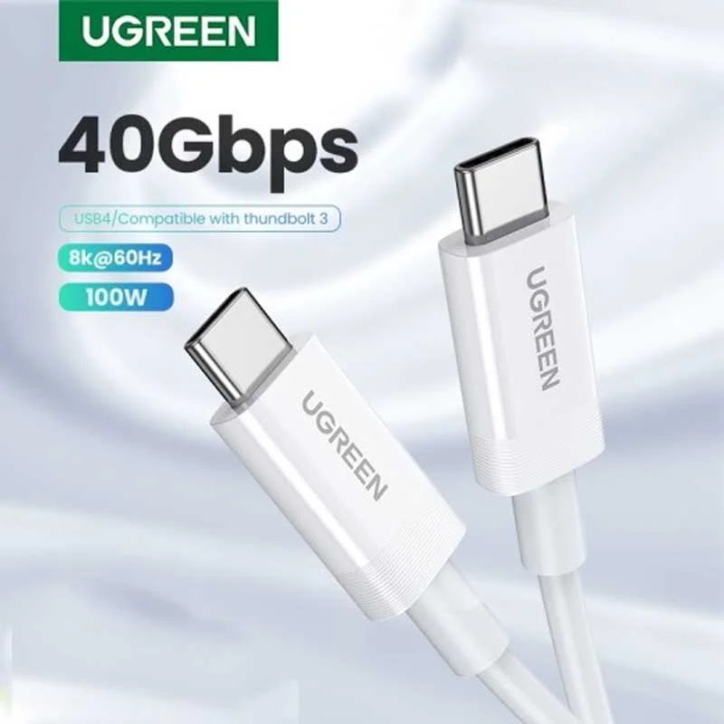 Ugreen 60551 1m 5A cáp usb type c revolution 2.0 vỏ abs màu trắng US300