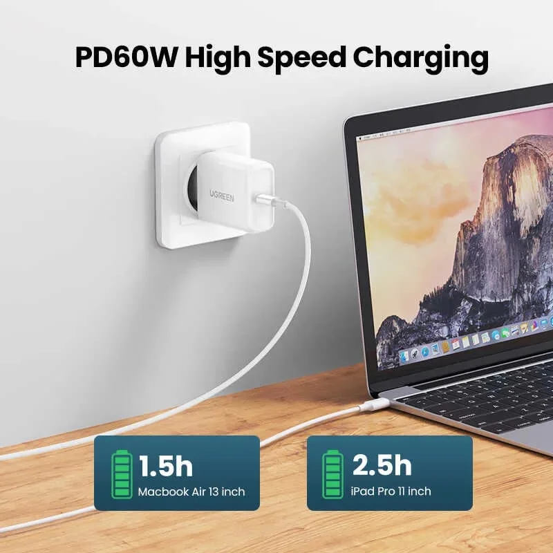 Ugreen 60551 1m 5A cáp usb type c revolution 2.0 vỏ abs màu trắng US300