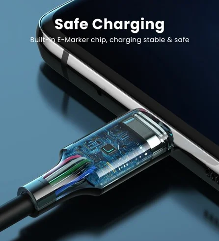 Ugreen 80372 2M 100W màu đen Cáp sạc nhanh và truyền dữ liệu 2 đầu USB type C Us300 — ảnh 3