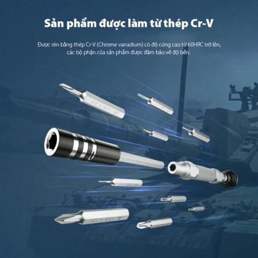 Ugreen 80459 38 trong 1 bộ vít đa năng mạ nhôm đầu hít từ tính hộp màu đen CM372