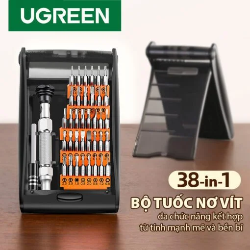Ugreen 80459 38 trong 1 bộ vít đa năng mạ nhôm đầu hít từ tính hộp màu đen CM372