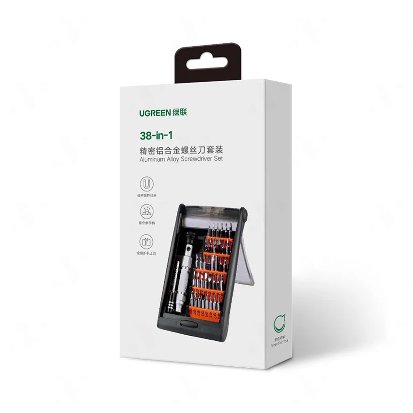 Ugreen 80459 38 trong 1 bộ vít đa năng mạ nhôm đầu hít từ tính hộp màu đen CM372 — ảnh 5