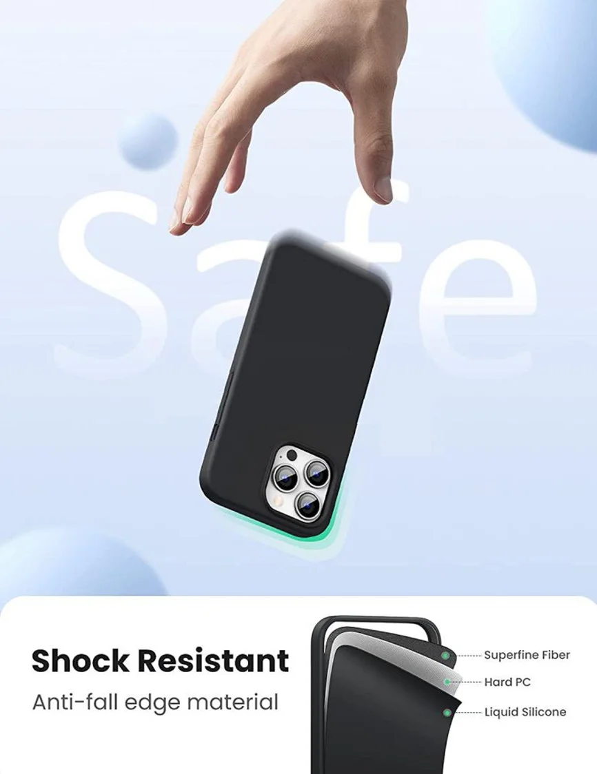 Ugreen 80677 for iPhone 13 Pro Max Dark cover Liquid Silicone Case LP546