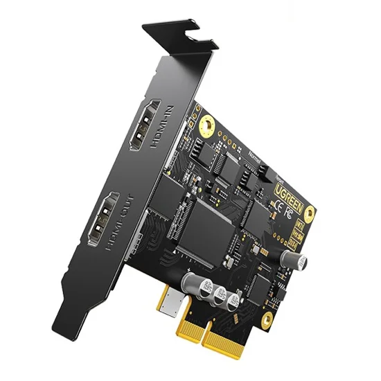 Ugreen 80689 PCI-e 4k 60Hz Card ghi hình chuẩn PCI-E hổ trợ độ phân giải 4k60hz 1080p@60Hz CM542