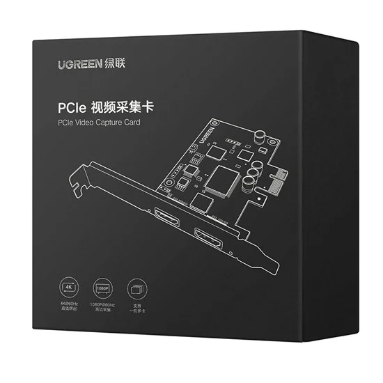 Ugreen 80689 PCI-e 4k 60Hz Card ghi hình chuẩn PCI-E hổ trợ độ phân giải 4k60hz 1080p@60Hz CM542