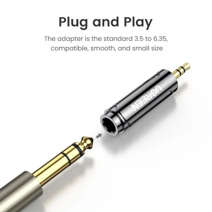 Ugreen 80730 Đầu Jack chuyển Audio 3.5mm đực sang 6.35mm cái AV168 — ảnh 4