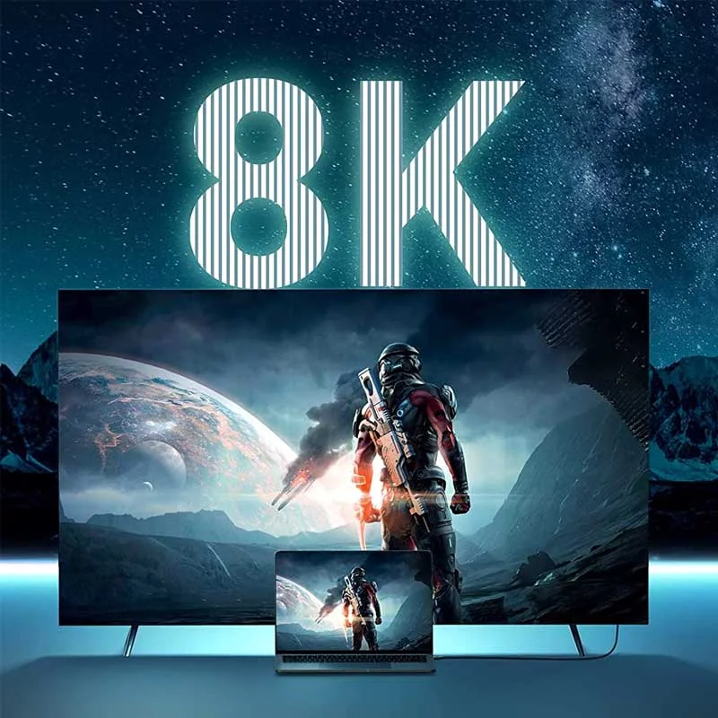 Ugreen 90382 1M Slim 8K Cáp HDMI chuẩn 2.1 bọc nhôm, bện dù HD155 — ảnh 8