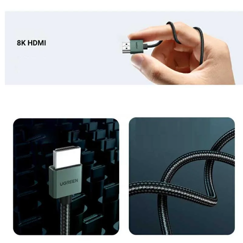 Ugreen 90382 1M Slim 8K Cáp HDMI chuẩn 2.1 bọc nhôm, bện dù HD155 — ảnh 9