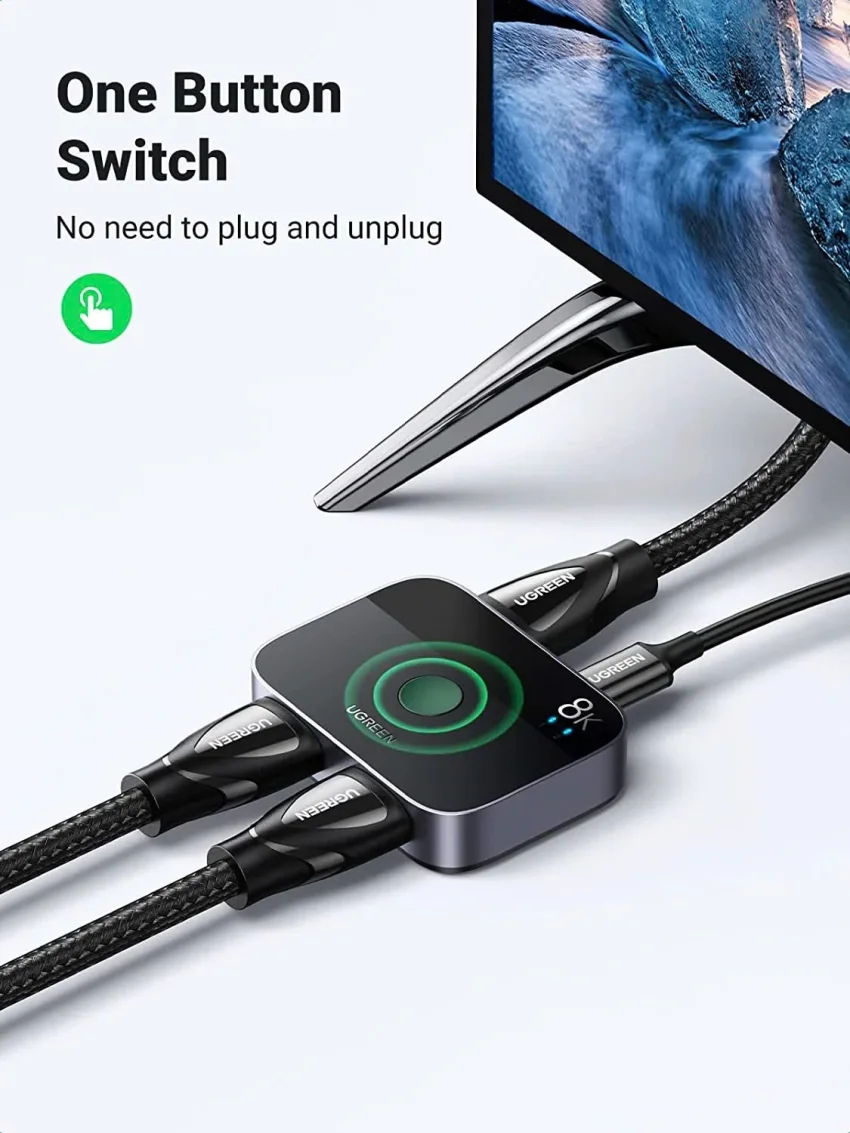 Ugreen 90385 8k@60Hz Bộ gộp HDMI 2 vào 1 ra chuẩn HDMI 2.1 CM561