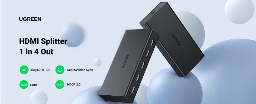 Ugreen 90514 4K60HZ HDMI Splitter v2.0 bộ chia 1 vào 4 ra 1 in 4 Out CM570